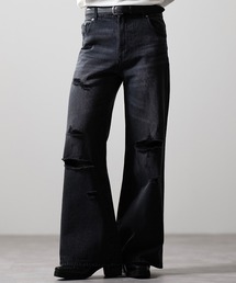 CLEL(�N���C��)�́yCLEL�zVintage Design Damage Pantalon Denim Pants / ���B���e�[�W�f�U�C�� �_���[�W�p���^�����f�j���p���c(�f�j���p���c)