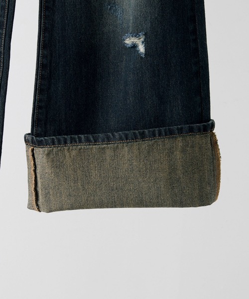 CLEL（クレイル）の「【CLEL】Vintage Design Damage Pantalon Denim Pants / ヴィンテージデザイン ダメージパンタロンデニムパンツ（デニムパンツ・メンズ・ブルー/インディゴブルー/ブラック・S/XS/L/M）」の12枚目の写真