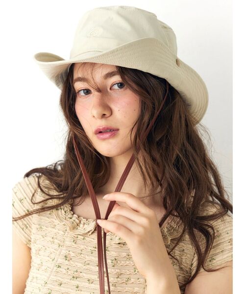 CALNAMUR（カルナムール）の「ナイロンウエスタンハット（ハット・レディース・ブラウン/ベージュ・FREE）」の21枚目の写真