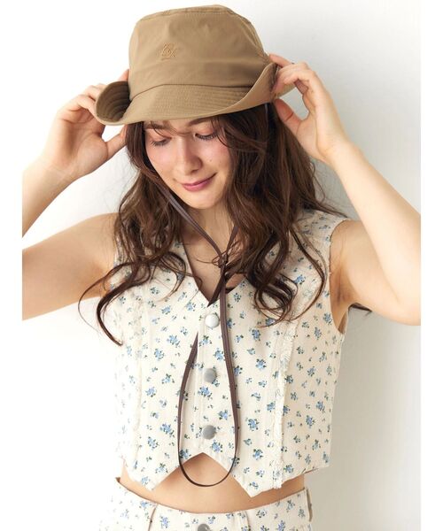 CALNAMUR（カルナムール）の「ナイロンウエスタンハット（ハット・レディース・ブラウン/ベージュ・FREE）」の18枚目の写真