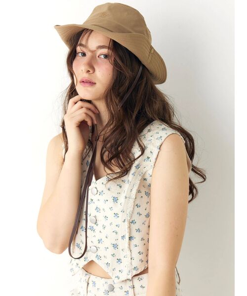 CALNAMUR（カルナムール）の「ナイロンウエスタンハット（ハット・レディース・ブラウン/ベージュ・FREE）」の17枚目の写真