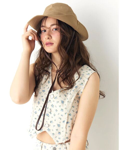 CALNAMUR（カルナムール）の「ナイロンウエスタンハット（ハット・レディース・ブラウン/ベージュ・FREE）」の16枚目の写真