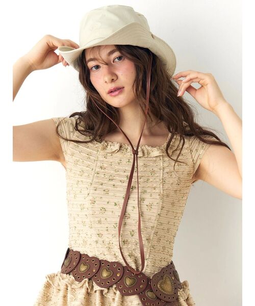 CALNAMUR（カルナムール）の「ナイロンウエスタンハット（ハット・レディース・ブラウン/ベージュ・FREE）」の15枚目の写真