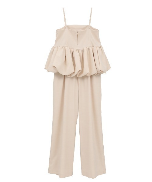CLANE(クラネ)の「CLANE/クラネ/PEPLUM LAYERED ALLINONE(サロペット/オーバーオール・レディース・ブラック/グレー/アイボリー・1)」の5枚目の写真