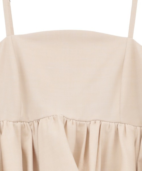 CLANE(クラネ)の「CLANE/クラネ/PEPLUM LAYERED ALLINONE(サロペット/オーバーオール・レディース・ブラック/グレー/アイボリー・1)」の6枚目の写真