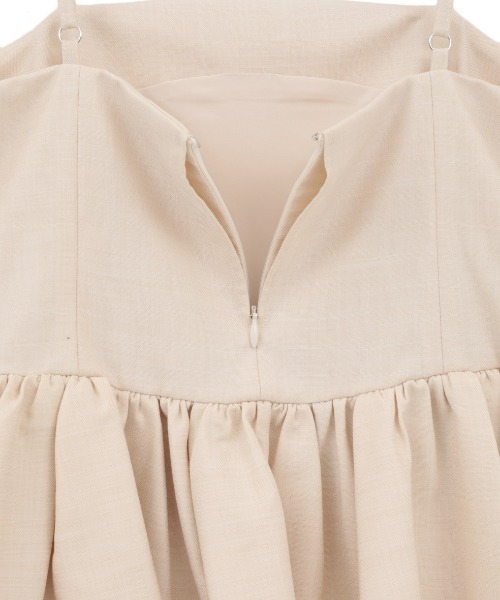 CLANE(クラネ)の「CLANE/クラネ/PEPLUM LAYERED ALLINONE(サロペット/オーバーオール・レディース・ブラック/グレー/アイボリー・1)」の7枚目の写真