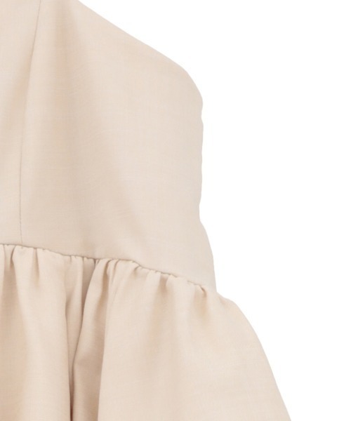 CLANE(クラネ)の「CLANE/クラネ/PEPLUM LAYERED ALLINONE(サロペット/オーバーオール・レディース・ブラック/グレー/アイボリー・1)」の8枚目の写真