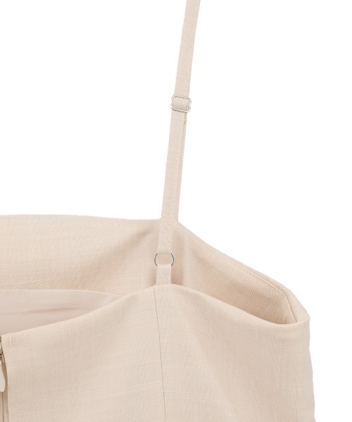 CLANE(クラネ)の「CLANE/クラネ/PEPLUM LAYERED ALLINONE(サロペット/オーバーオール・レディース・ブラック/グレー/アイボリー・1)」の9枚目の写真