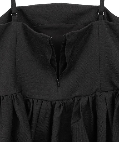 CLANE(クラネ)の「CLANE/クラネ/PEPLUM LAYERED ALLINONE(サロペット/オーバーオール・レディース・ブラック/グレー/アイボリー・1)」の15枚目の写真