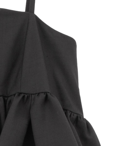 CLANE(クラネ)の「CLANE/クラネ/PEPLUM LAYERED ALLINONE(サロペット/オーバーオール・レディース・ブラック/グレー/アイボリー・1)」の16枚目の写真