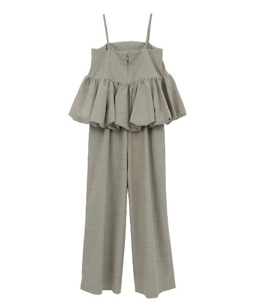 CLANE(クラネ)の「CLANE/クラネ/PEPLUM LAYERED ALLINONE(サロペット/オーバーオール・レディース・ブラック/グレー/アイボリー・1)」の20枚目の写真