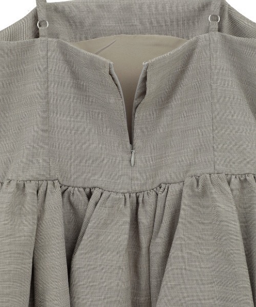 CLANE(クラネ)の「CLANE/クラネ/PEPLUM LAYERED ALLINONE(サロペット/オーバーオール・レディース・ブラック/グレー/アイボリー・1)」の22枚目の写真