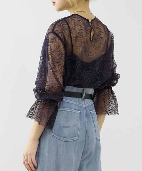 SOFFITTO（ソフィット）の「レースブラウス（シャツ/ブラウス・レディース・クリーム/ネイビー・FREE）」の3枚目の写真