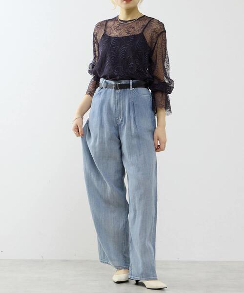 SOFFITTO（ソフィット）の「レースブラウス（シャツ/ブラウス・レディース・クリーム/ネイビー・FREE）」の5枚目の写真