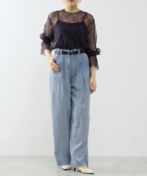 SOFFITTO（ソフィット）の「レースブラウス（シャツ/ブラウス・レディース・クリーム/ネイビー・FREE）」の6枚目の写真