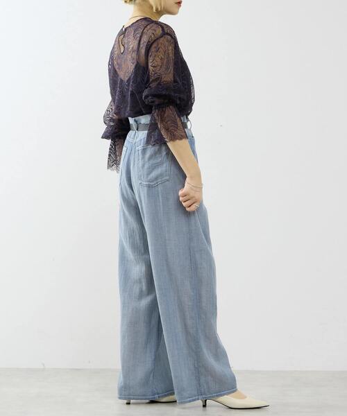 SOFFITTO（ソフィット）の「レースブラウス（シャツ/ブラウス・レディース・クリーム/ネイビー・FREE）」の8枚目の写真