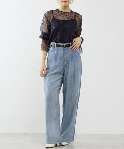 SOFFITTO（ソフィット）の「レースブラウス（シャツ/ブラウス・レディース・クリーム/ネイビー・FREE）」の10枚目の写真