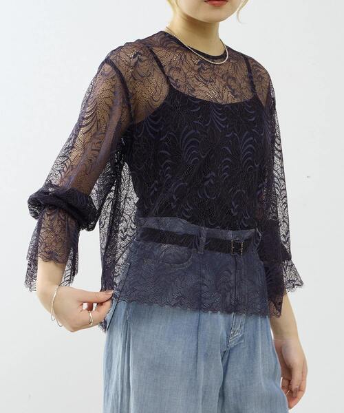 SOFFITTO（ソフィット）の「レースブラウス（シャツ/ブラウス・レディース・クリーム/ネイビー・FREE）」の19枚目の写真