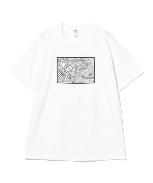 BEAMS BOY（ビームスボーイ）の「City Lights Bookstore / 74s Post Card T（Tシャツ/カットソー・レディース・ホワイト・LARGE）」の2枚目の写真