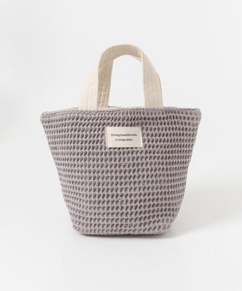 URBAN RESEARCH DOORS（アーバンリサーチドアーズ）の「『別注』beej×DOORS　ワッフルトートバッグ（トートバッグ・レディース・オフホワイト/グレー・ONE）」の8枚目の写真