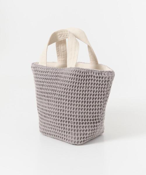 URBAN RESEARCH DOORS（アーバンリサーチドアーズ）の「『別注』beej×DOORS　ワッフルトートバッグ（トートバッグ・レディース・オフホワイト/グレー・ONE）」の9枚目の写真