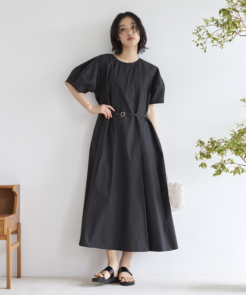 Firsthand（ファーストハンド）の「Firsthand/ファーストハンド バルーンスリーブ 2WAY ワンピース / 5分袖（ワンピース・レディース・オフホワイト/ピンク/ブラック・FREE）」の2枚目の写真