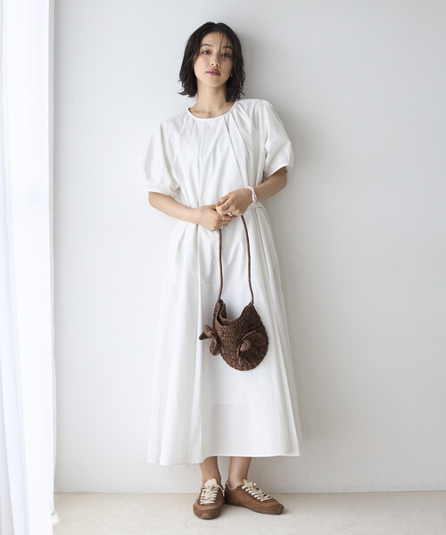 Firsthand（ファーストハンド）の「Firsthand/ファーストハンド バルーンスリーブ 2WAY ワンピース / 5分袖（ワンピース・レディース・オフホワイト/ピンク/ブラック・FREE）」の22枚目の写真