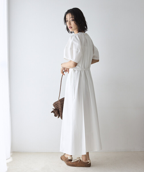 Firsthand（ファーストハンド）の「Firsthand/ファーストハンド バルーンスリーブ 2WAY ワンピース / 5分袖（ワンピース・レディース・オフホワイト/ピンク/ブラック・FREE）」の18枚目の写真