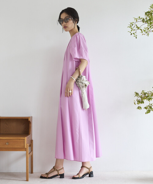 Firsthand（ファーストハンド）の「Firsthand/ファーストハンド バルーンスリーブ 2WAY ワンピース / 5分袖（ワンピース・レディース・オフホワイト/ピンク/ブラック・FREE）」の9枚目の写真