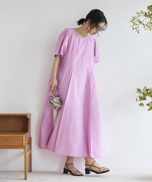 Firsthand（ファーストハンド）の「Firsthand/ファーストハンド バルーンスリーブ 2WAY ワンピース / 5分袖（ワンピース・レディース・オフホワイト/ピンク/ブラック・FREE）」の4枚目の写真