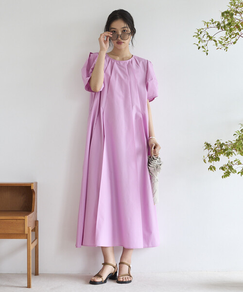 Firsthand（ファーストハンド）の「Firsthand/ファーストハンド バルーンスリーブ 2WAY ワンピース / 5分袖（ワンピース・レディース・オフホワイト/ピンク/ブラック・FREE）」の5枚目の写真