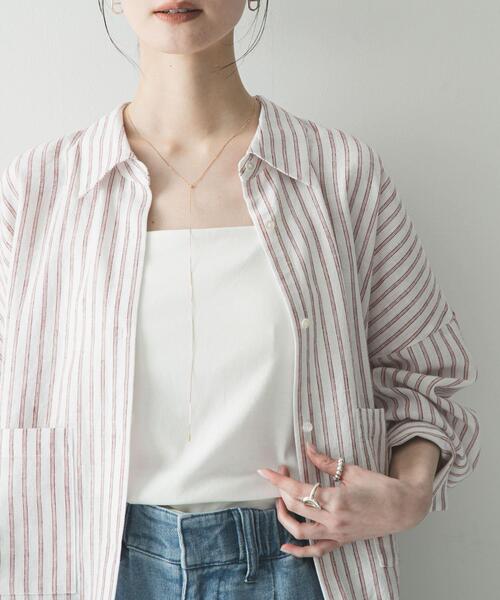 URBAN RESEARCH(アーバンリサーチ)の「ラミーレーヨンワイドショートシャツ(シャツ/ブラウス・レディース・オフホワイト/ネイビー/レッド系その他・FREE)」の19枚目の写真