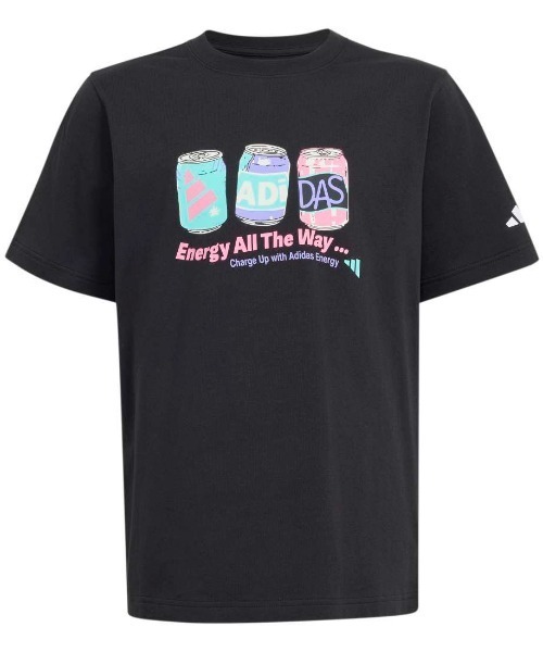 adidas(アディダス)の「アディダス adidas ドリンク グラフィック サマー Tシャツ(Tシャツ/カットソー・キッズ・ロイヤルブルー/ブラック/ダークグリーン・120cm/130cm/140cm/150cm/160cm)」の2枚目の写真