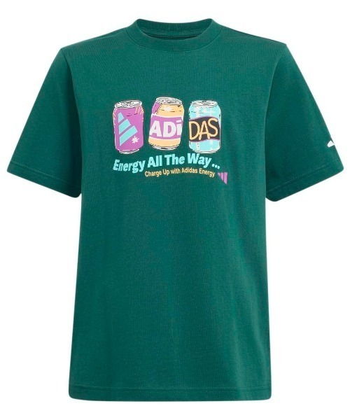 adidas(アディダス)の「アディダス adidas ドリンク グラフィック サマー Tシャツ(Tシャツ/カットソー・キッズ・ロイヤルブルー/ブラック/ダークグリーン・120cm/130cm/140cm/150cm/160cm)」の1枚目の写真