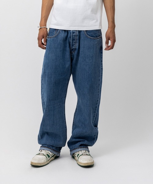 UNION（UNION TOKYO）（ユニオン）の「UNION TOKYO  WRIGHT DENIM ユニオントーキョー デニムパンツ ジーンズ（デニムパンツ・メンズ・ライトインディゴブルー/インディゴブルー・XL/L/M/S）」の2枚目の写真