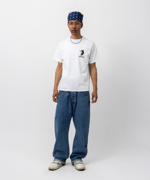 UNION（UNION TOKYO）（ユニオン）の「UNION TOKYO  WRIGHT DENIM ユニオントーキョー デニムパンツ ジーンズ（デニムパンツ・メンズ・ライトインディゴブルー/インディゴブルー・XL/L/M/S）」の4枚目の写真