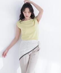 NATURAL BEAUTY BASIC | ドットスカーフ付ニット(ニット/セーター)