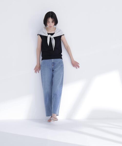 NATURAL BEAUTY BASIC(ナチュラルビューティーベーシック)の「ドットスカーフ付ニット(ニット/セーター・レディース・オフホワイト/ブラック/イエロー・フリ-)」の18枚目の写真