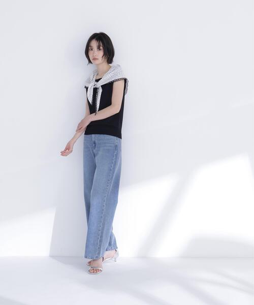 NATURAL BEAUTY BASIC(ナチュラルビューティーベーシック)の「ドットスカーフ付ニット(ニット/セーター・レディース・オフホワイト/ブラック/イエロー・フリ-)」の20枚目の写真