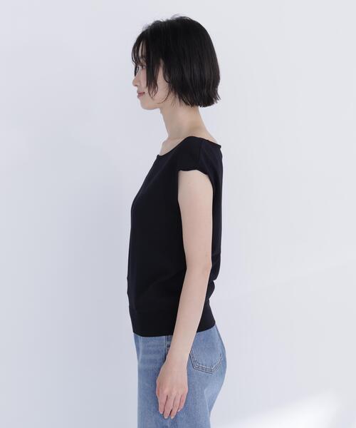 NATURAL BEAUTY BASIC（ナチュラルビューティーベーシック）の「ドットスカーフ付ニット（ニット/セーター・レディース・オフホワイト/ブラック/イエロー・ﾌﾘ-）」の8枚目の写真