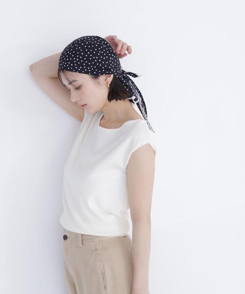 NATURAL BEAUTY BASIC（ナチュラルビューティーベーシック）の「ドットスカーフ付ニット（ニット/セーター・レディース・オフホワイト/ブラック/イエロー・ﾌﾘ-）」の20枚目の写真