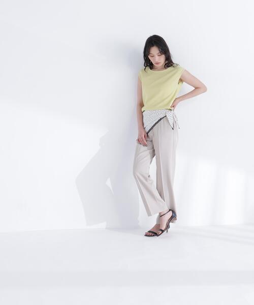 NATURAL BEAUTY BASIC(ナチュラルビューティーベーシック)の「ドットスカーフ付ニット(ニット/セーター・レディース・オフホワイト/ブラック/イエロー・フリ-)」の5枚目の写真