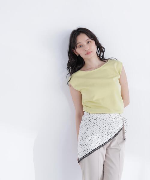 NATURAL BEAUTY BASIC(ナチュラルビューティーベーシック)の「ドットスカーフ付ニット(ニット/セーター・レディース・オフホワイト/ブラック/イエロー・フリ-)」の6枚目の写真