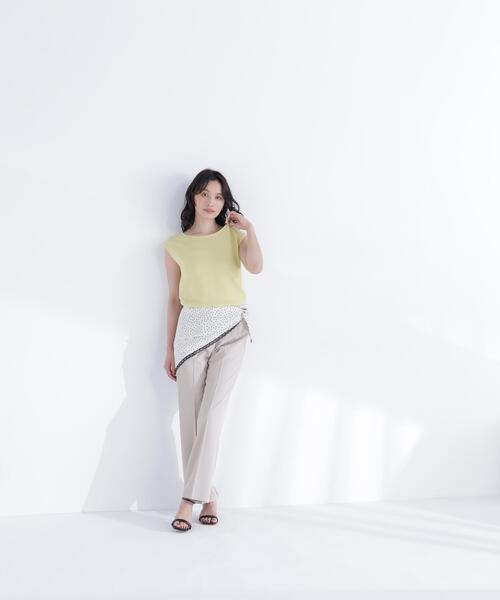 NATURAL BEAUTY BASIC(ナチュラルビューティーベーシック)の「ドットスカーフ付ニット(ニット/セーター・レディース・オフホワイト/ブラック/イエロー・フリ-)」の9枚目の写真