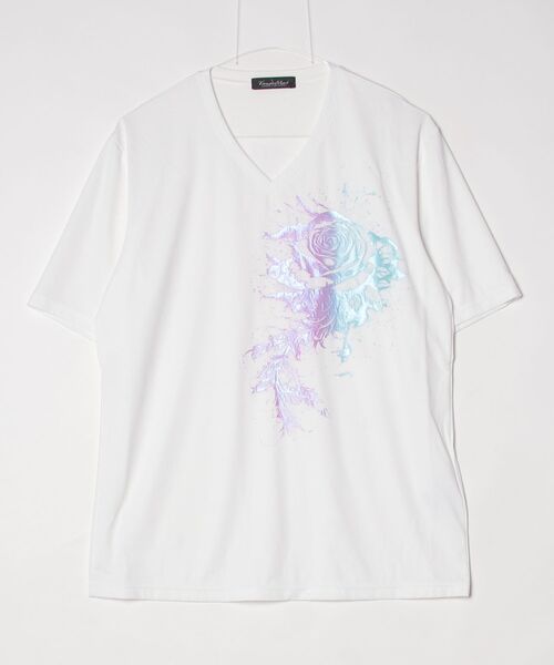 TORNADO MART（トルネードマート）の「TORNADO MART∴メロディアスローズプリント半袖カットソー（Tシャツ/カットソー・メンズ・ホワイト/ブラック・M/L/XXL/LL）」の10枚目の写真