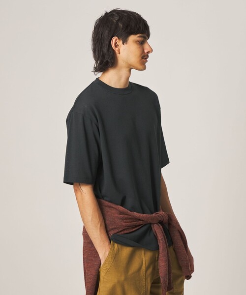 Steven Alan(スティーブンアラン)の「<Steven Alan> アイレットメッシュ クルーネック Tシャツ(Tシャツ/カットソー・メンズ・ホワイト/ダークグレー・XL/L/M/S)」の11枚目の写真