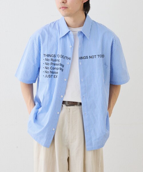 CIAOPANIC TYPY（チャオパニックティピー）の「【UNISEX】アソート柄プリントシャツ（シャツ/ブラウス・メンズ・ホワイト/ホワイト系その他/ブルー・MEDIUM/LARGE）」の19枚目の写真