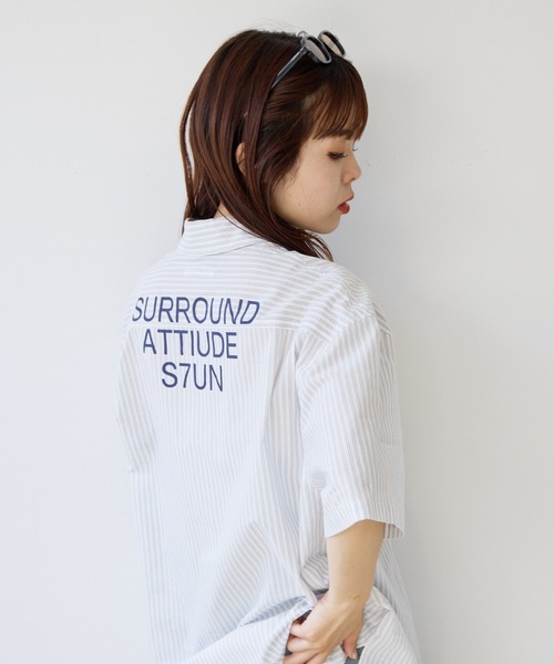 CIAOPANIC TYPY（チャオパニックティピー）の「【UNISEX】アソート柄プリントシャツ（シャツ/ブラウス・メンズ・ホワイト/ホワイト系その他/ブルー・MEDIUM/LARGE）」の3枚目の写真