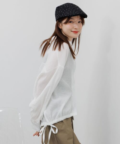 RETRO GIRL（レトロガール）の「ラインストーンハンチング（ハンチング/ベレー帽・レディース・ブラック/オフホワイト・ONE SIZE）」の10枚目の写真