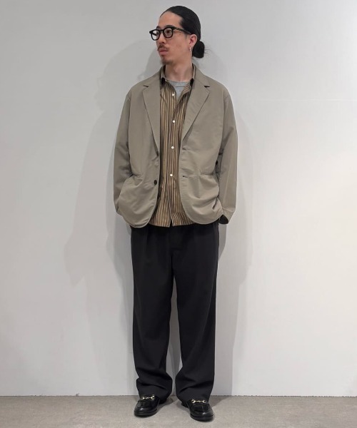 ESTNATION（エストネーション）の「ESTNATION / ストレッチサッカー イージースラックス（スラックス・メンズ・チャコールグレー/ベージュ・LARGE/MEDIUM）」の8枚目の写真
